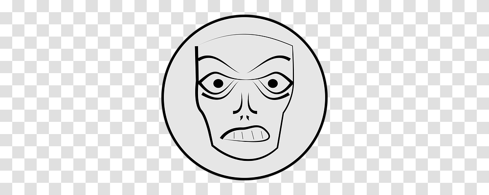 Angry Face, Label, Head Transparent Png