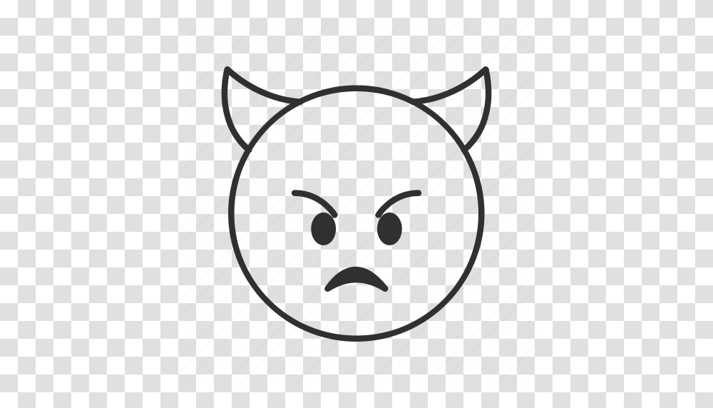 Angry Angry Face Devil Devil Face Horns Mad Mad Face Icon, Gray Transparent Png