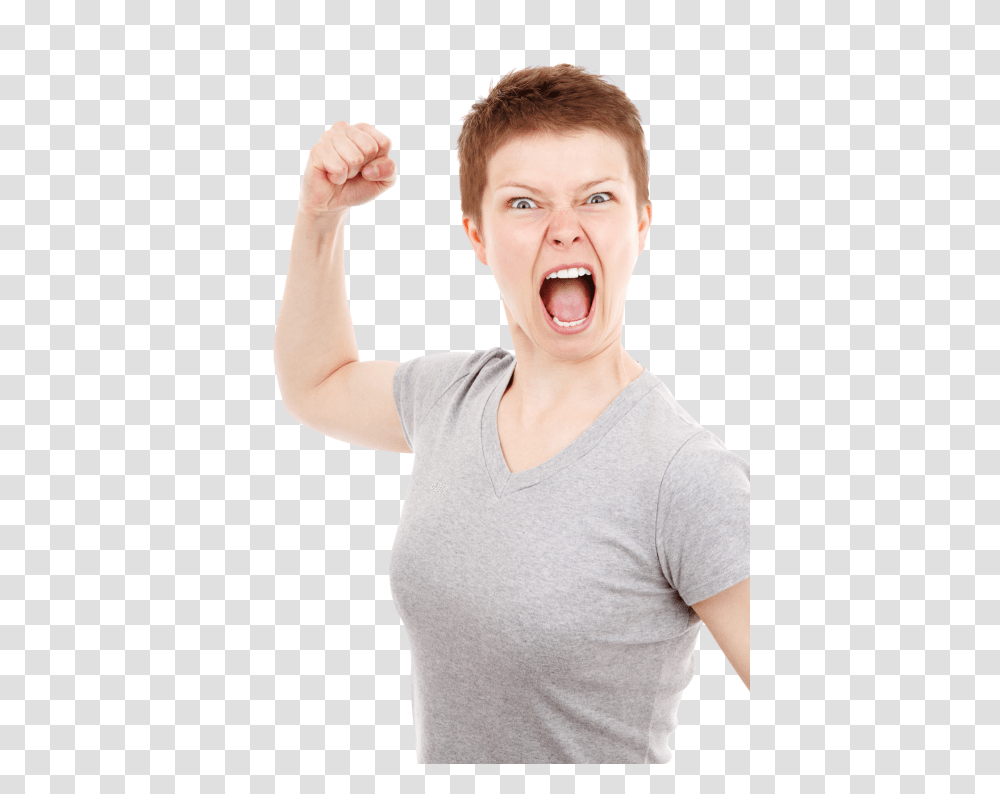 Angry Anime Mouth Angry Woman, Face, Person, Human, Arm Transparent Png