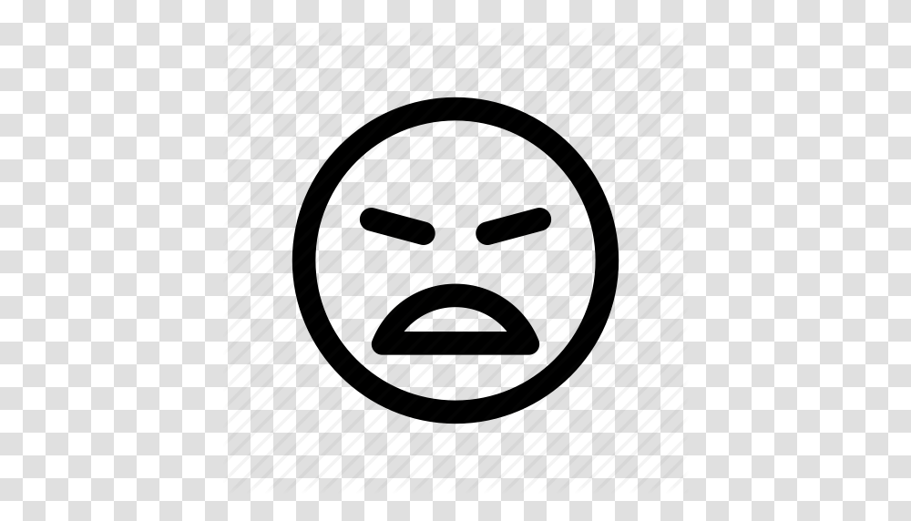 Angry Annoyed Bitter Emoji Emoticon Furious Upset Icon, Stencil, Silhouette Transparent Png