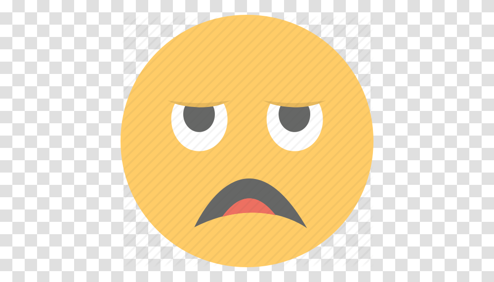 Angry Annoyed Bored Face Emoji Smiley Tired Face Icon, Baseball Cap, Hat, Apparel Transparent Png