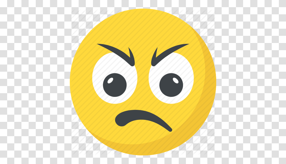 Angry Annoyed Emoji Sad Smiley Worried Icon, Animal, Mammal, Label Transparent Png