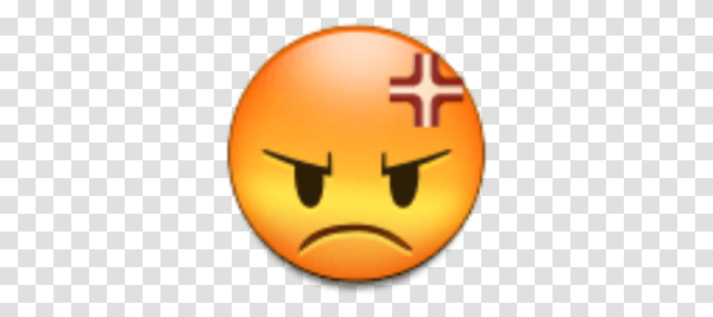 Angry Annoyed Flustered Mad Emoji Sticker Samsung Emojis, Symbol, Pac Man, Logo, Trademark Transparent Png