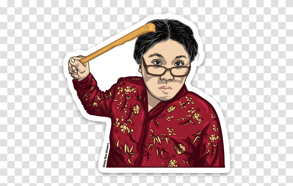 Angry Asian Mom Download Asian Mom, Person, Tool, Portrait Transparent Png