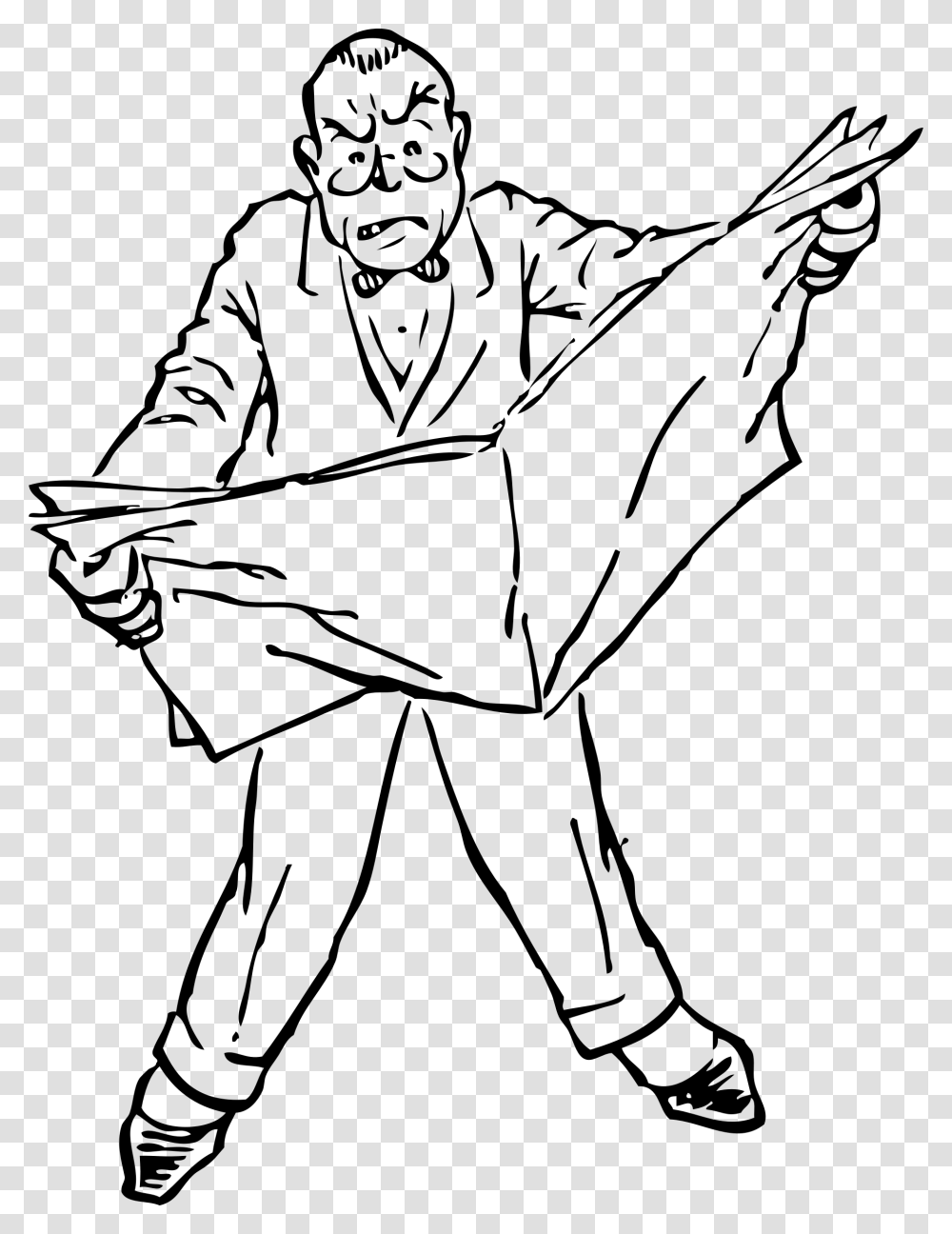 Angry At The News Clip Arts Angry Person Clipart Black And White, Gray, World Of Warcraft Transparent Png