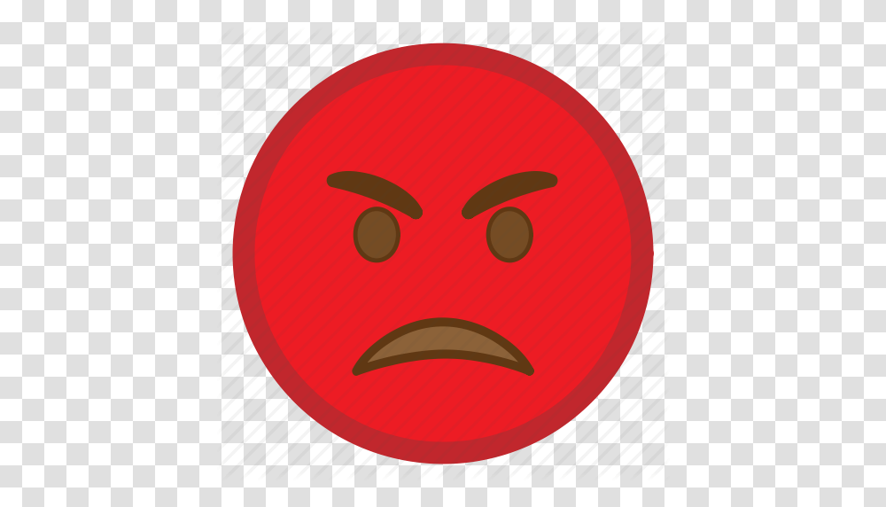 Angry Bad Emoji Face Hovytech Pouting Red Icon, Angry Birds, Animal, Pac Man Transparent Png