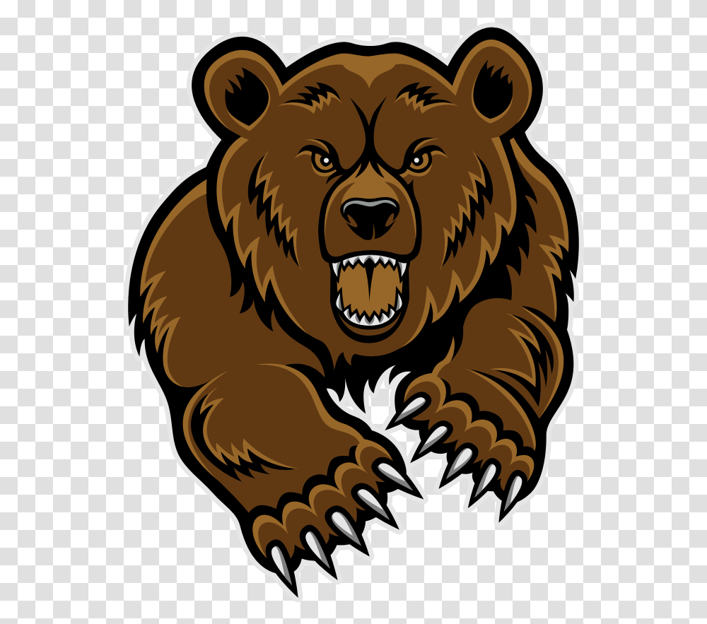 Angry Bear Clipart Grizzly Bear Clipart, Lion, Wildlife, Mammal, Animal Transparent Png