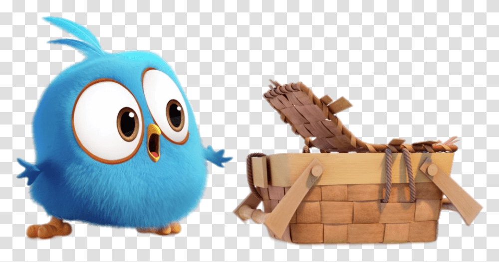 Angry Bird Blue With Picnic Basket, Toy, Person, Human, Angry Birds Transparent Png