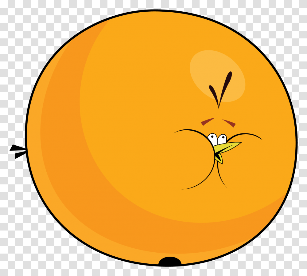 Angry Bird Inflated By Orange Angry Birds Characters, Plant, Produce, Food, Fruit Transparent Png