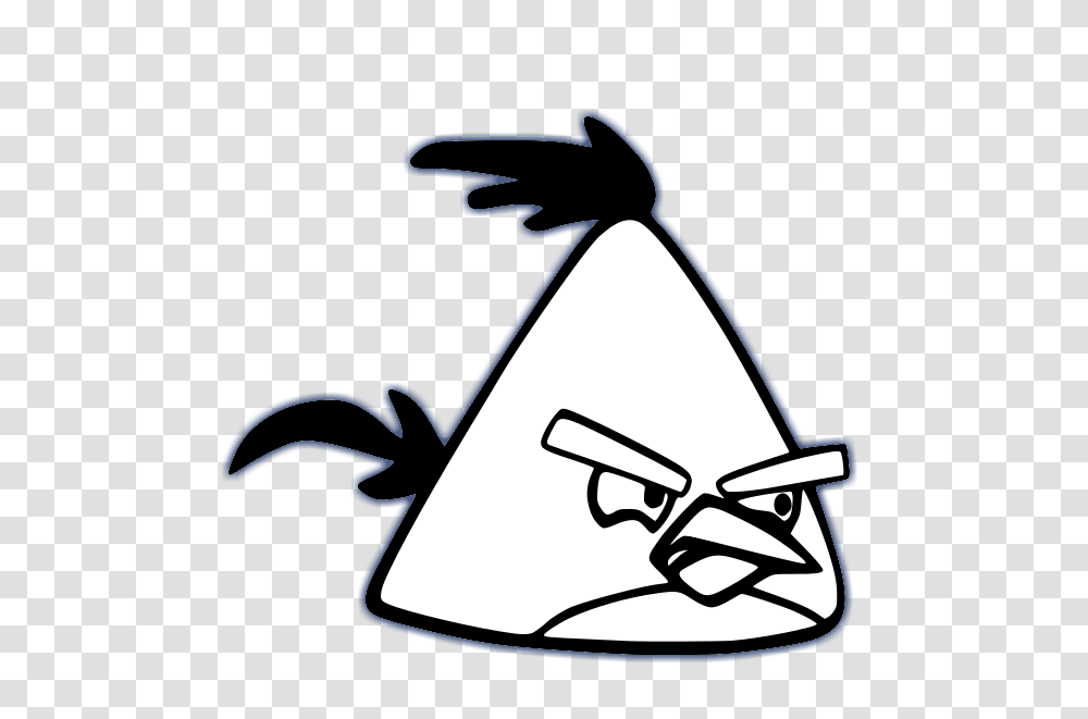 Angry Birds Black And White Clip Art, Hammer, Tool, Stencil Transparent Png