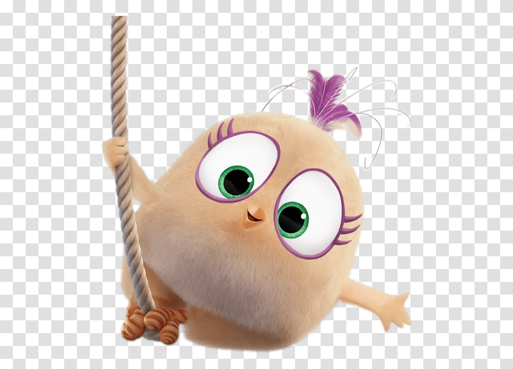 Angry Birds Blues Character Arianna Hanging On Rope Cat Grabs Treat, Toy, Plush, Doll Transparent Png