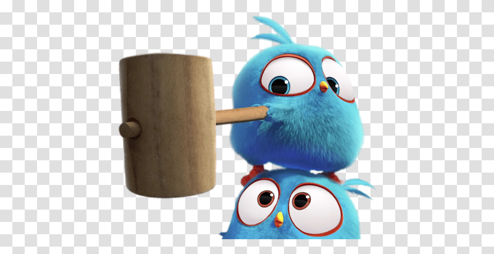 Angry Birds Blues Holding Hammer Image, Toy Transparent Png