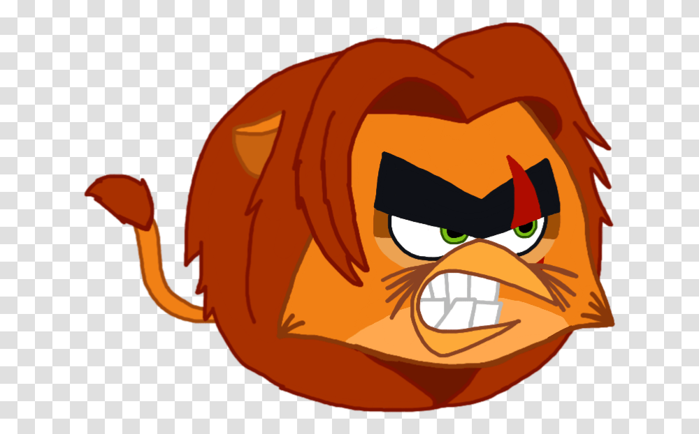 Angry Birds The Simba Scar S Spirit Angry Bird With Scar Transparent Png