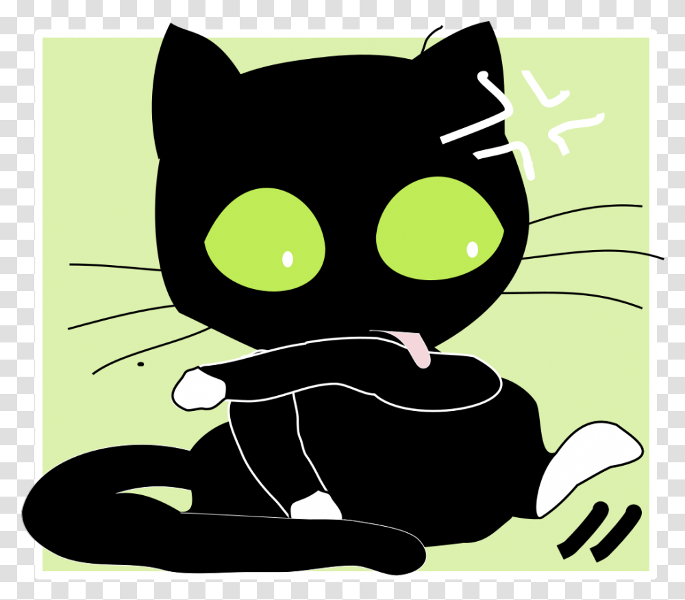 Angry Black Cat With White Socks Svg Clip Art For Web Black Cat, Animal, Mammal, Pet, Graphics Transparent Png