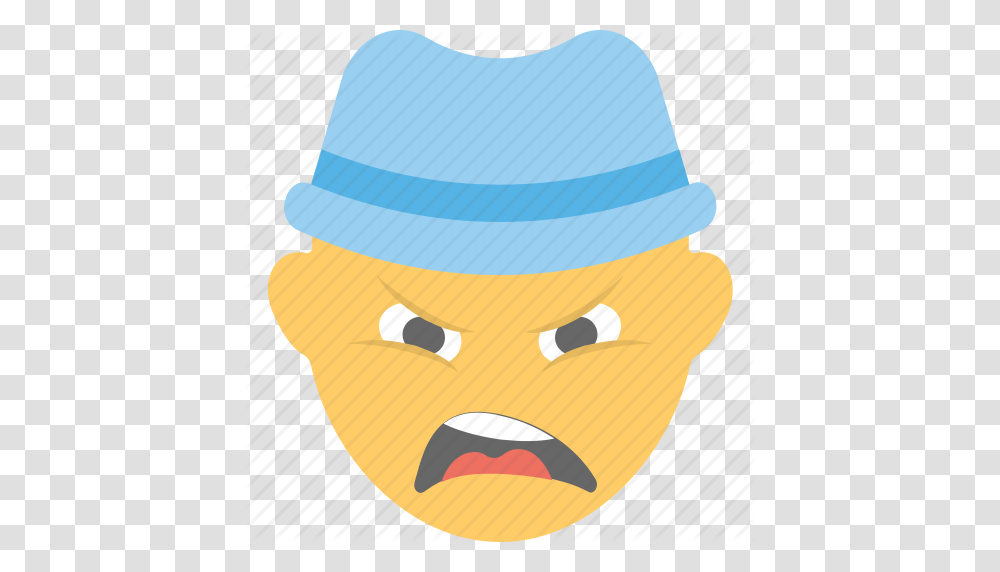 Angry Boy Boy Emoji Confounded Emoticon Frowning Face Icon, Apparel, Hat, Cap Transparent Png