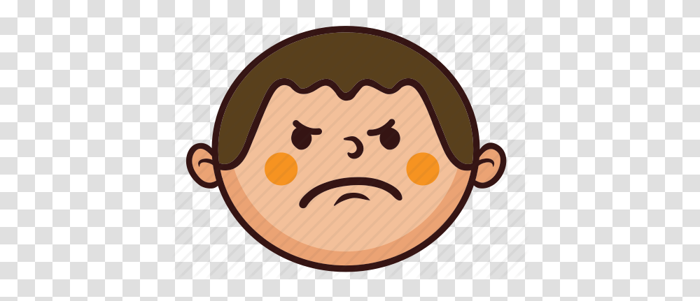 Angry Boy Chubby Cute Fat Kid Smile Icon, Food, Meal, Label Transparent Png