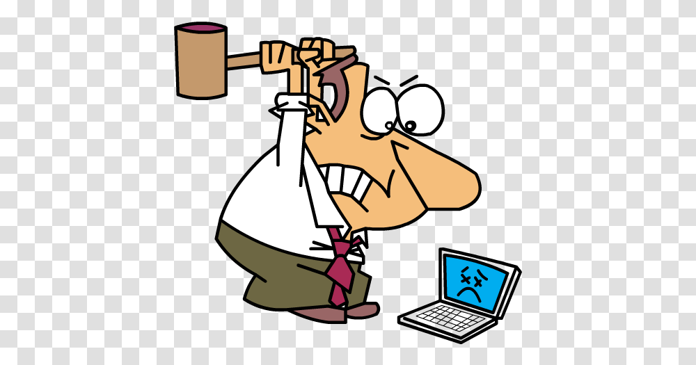 Angry Businessman Cartoon Computer Angry At Computer Cartoon, Doctor Transparent Png