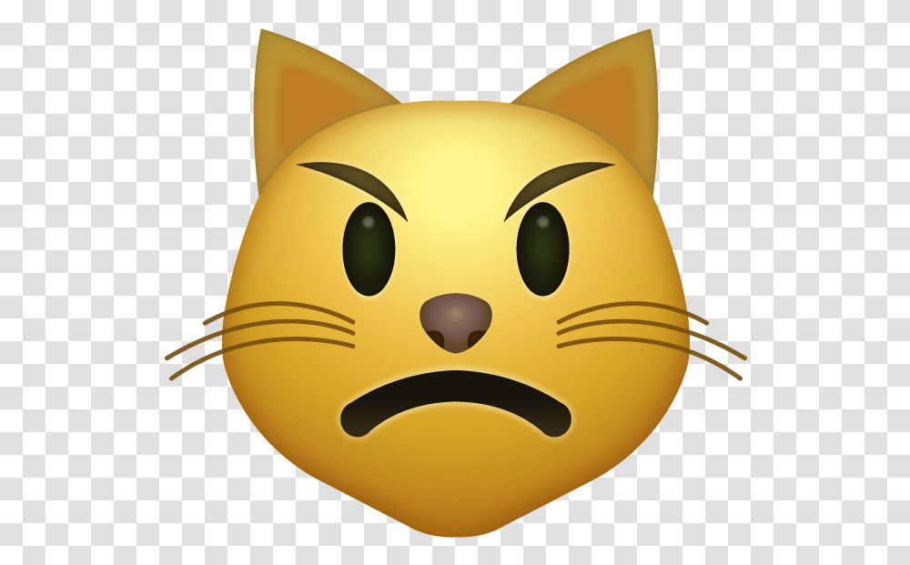 Angry Cat Emoji Download Iphone Emojis Iphone Cat Emoji, Animal, Pet, Mammal, Label Transparent Png
