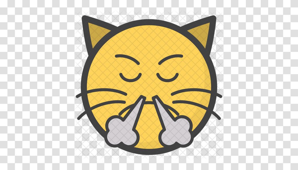 Angry Cat Emoji Icon Of Colored Outline Icon, Poster, Symbol, Logo, Text Transparent Png