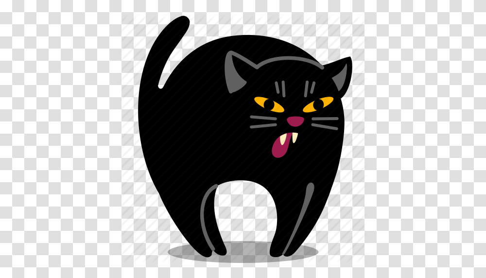 Angry Cat Feline Pet Icon, Apparel, Black Cat, Mammal Transparent Png