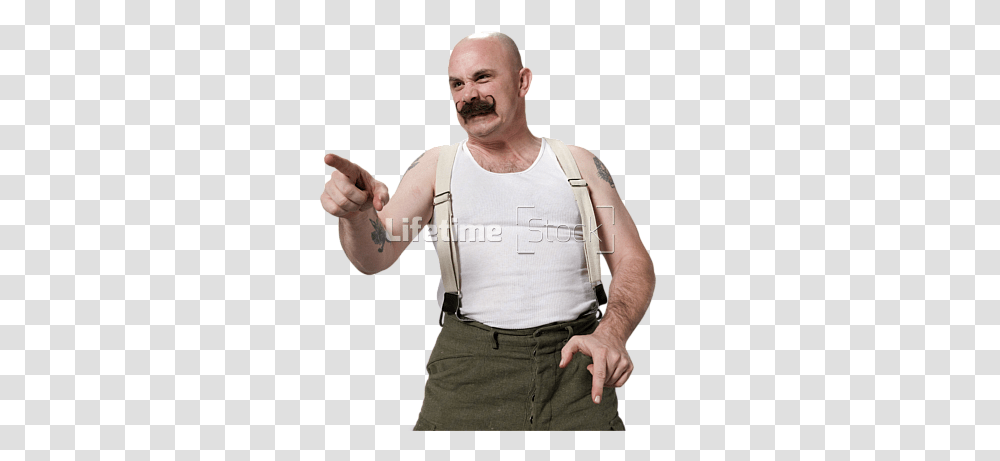 Angry Caucasian Man In Costume Pointing Angry Man Pointing, Clothing, Apparel, Person, Suspenders Transparent Png