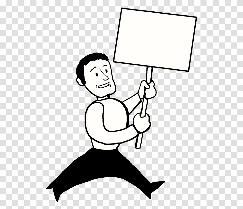 Angry Clipart Person Holding Sign Full Size Download, Lamp, Silhouette, Lampshade, Stencil Transparent Png