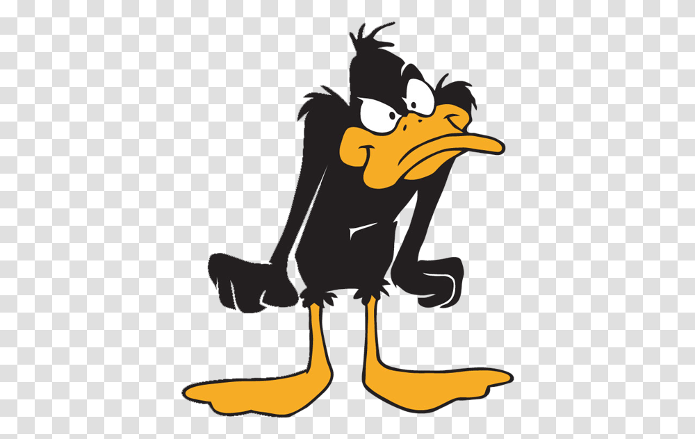 Angry Daffy Duck, Animal, Silhouette, Bird, Mammal Transparent Png