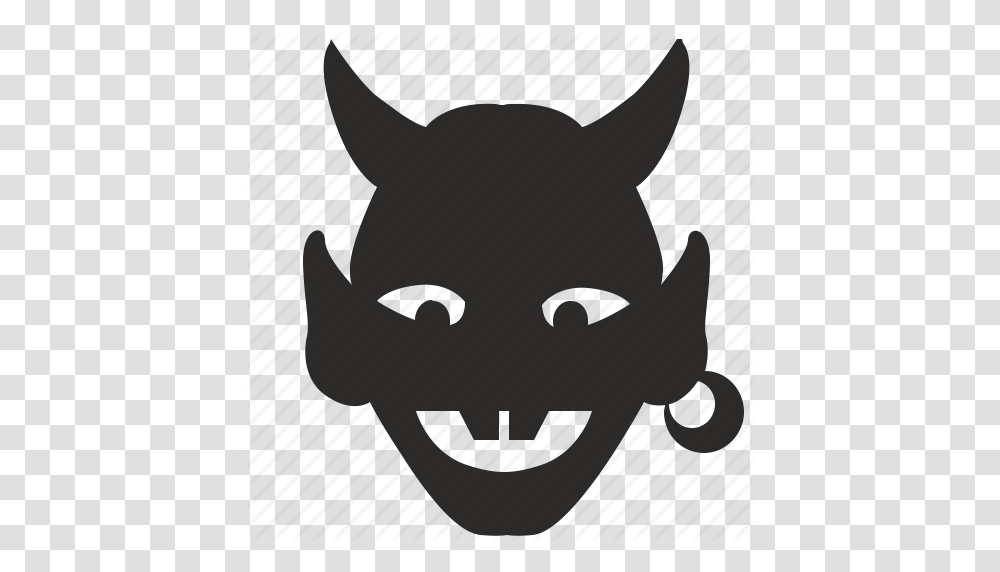 Angry Dentist Devil Face Hell Smile Icon, Label, Plant, Stencil, Mammal Transparent Png