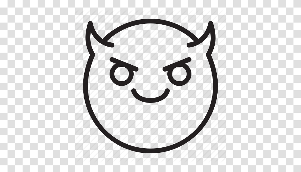 Angry Devil Dirty Emoji Emoticon Shameless Icon, Stencil Transparent Png