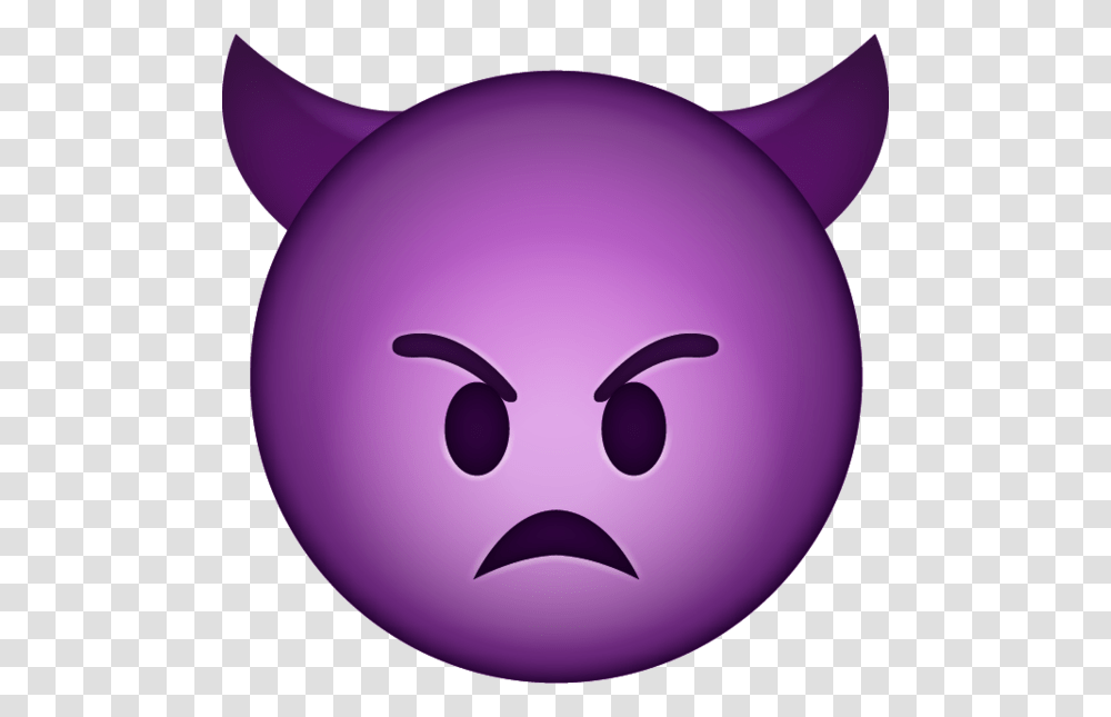 Angry Devil Emoji, Balloon, Plant, Purple, Photography Transparent Png
