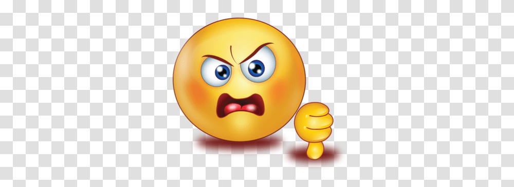 Angry Dislike Thumb Down Emoji Smiley Dislike, Plant, Food, Sphere, Photography Transparent Png