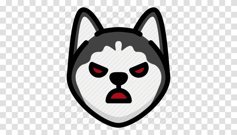 Angry Dog Emoji Emotion Expression Face Feeling Icon, Label, Sticker, Stencil Transparent Png