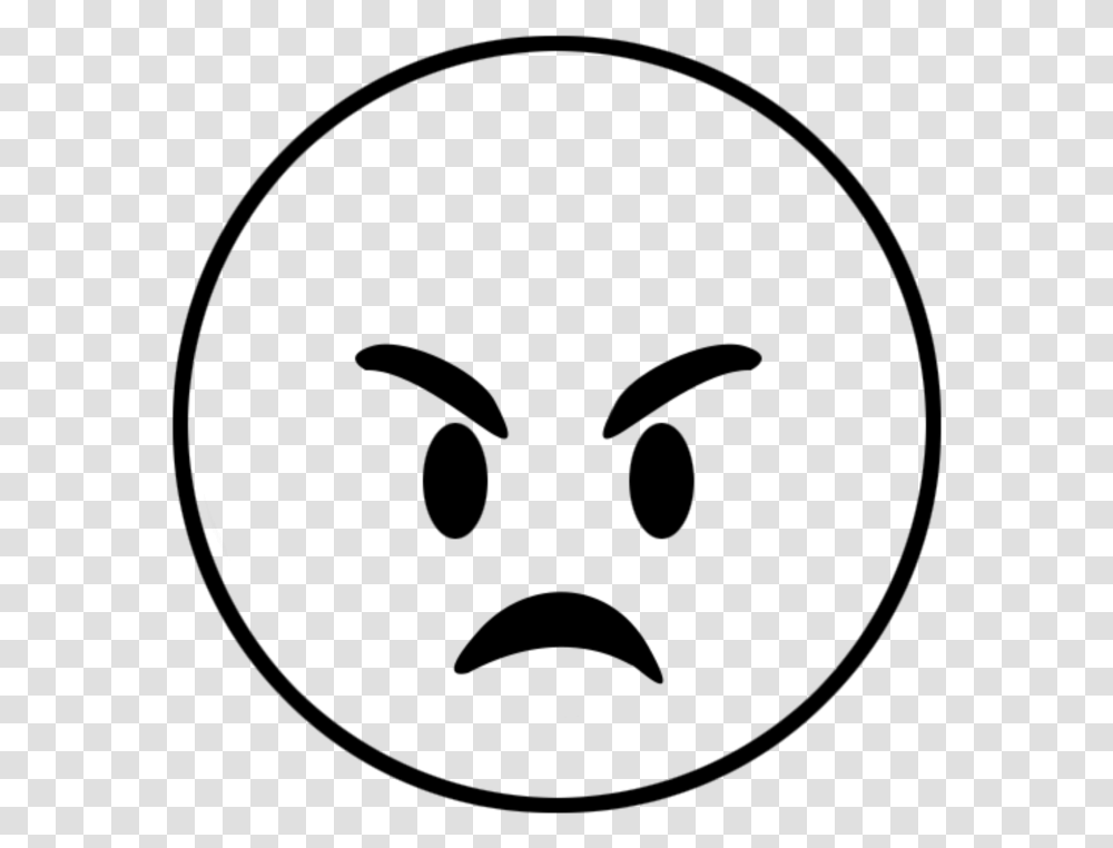 Angry Emoji Angry Emoji Black And White, Gray, World Of Warcraft, Halo Transparent Png