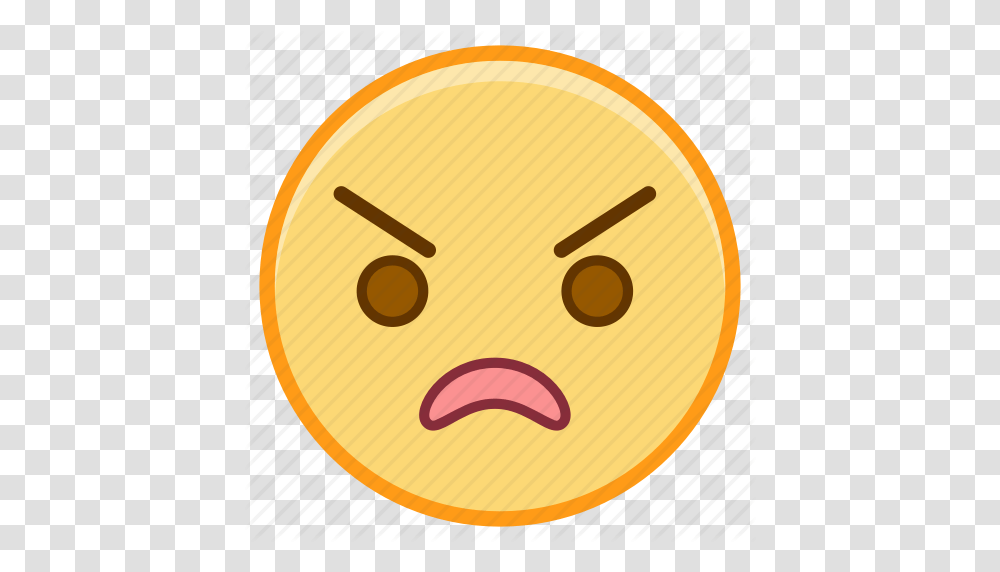 Angry Emoji Emoticon Emotion Face Sticker Icon, Food, Palette, Paint Container, Sweets Transparent Png