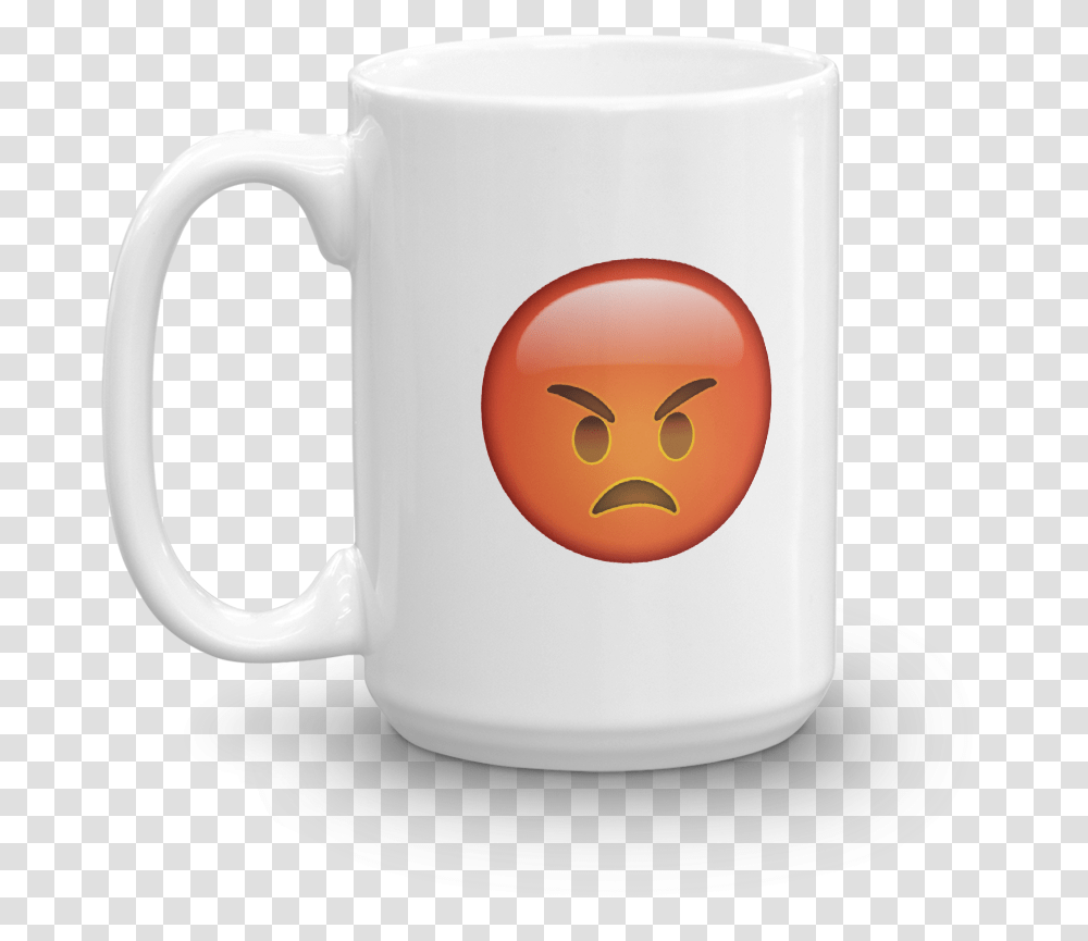 Angry Emoji Face 11oz 15 Oz Coffee Mug - Mugsouk Sisters Personalized Coffee Mugs, Coffee Cup, Pottery, Saucer Transparent Png