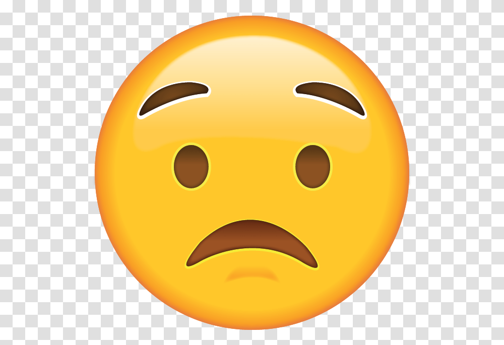Angry Emoji Face Image Background Worried Emoji, Clothing, Apparel, Helmet, Food Transparent Png