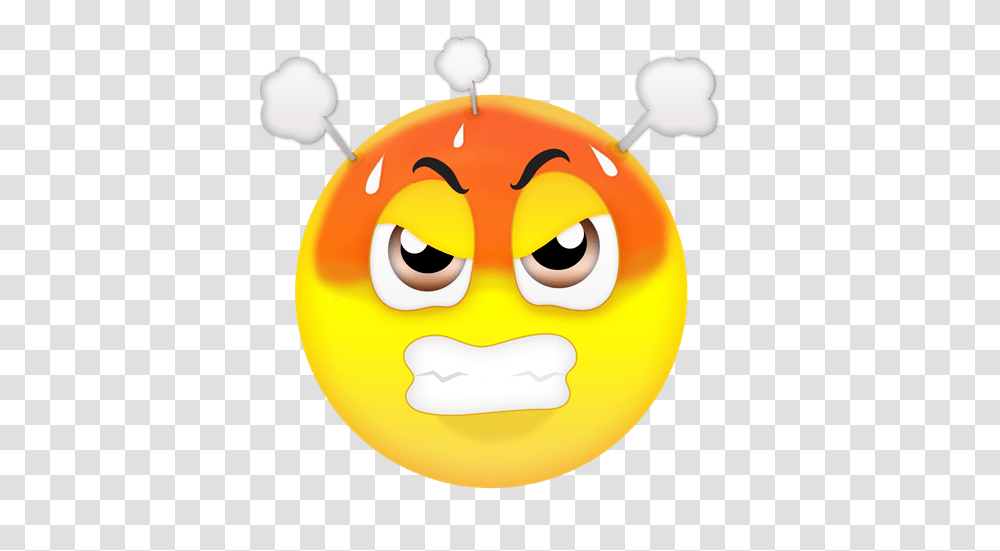 Angry Emoji Faces Angry Clipart Emoji, Sphere, Peel, Bowl, Text Transparent Png