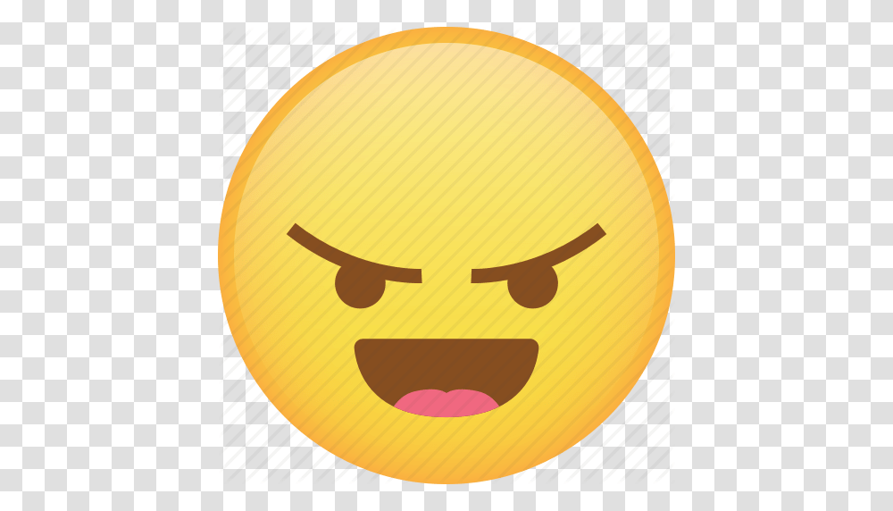 Angry Emoji Laugh Mad Rage React Taunt Icon, Label, Sticker, Logo Transparent Png