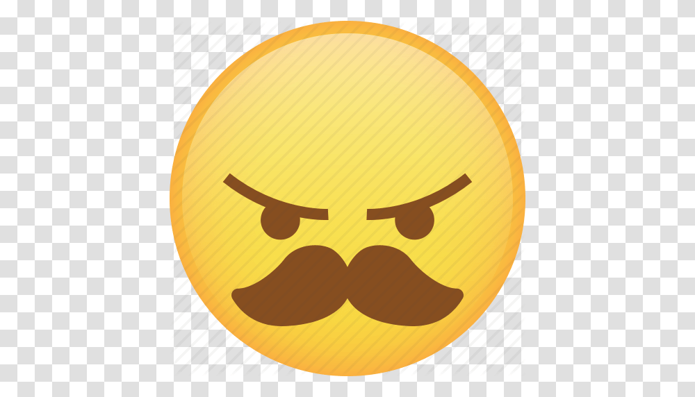 Angry Emoji Mad Mustache Rage React Icon, Label, Sticker, Baseball Cap Transparent Png