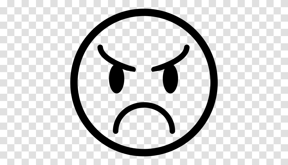 Angry Emoticon Face Icon, Gray, World Of Warcraft Transparent Png