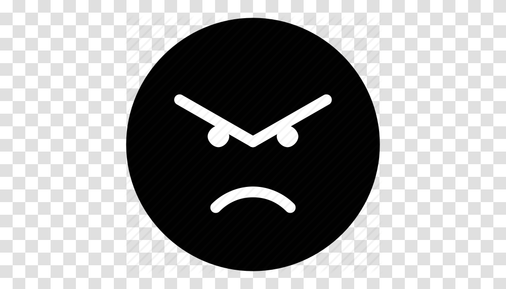 Angry Emoticons Eyebrows Furrow Gaze Emoticon Rage Smiley, Stencil, Logo, Trademark Transparent Png