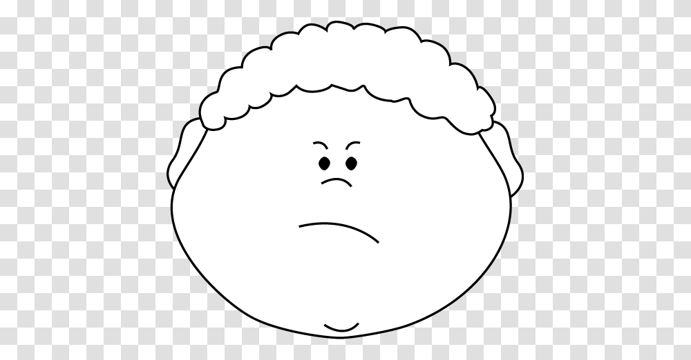 Angry Face Clip Art Black And White, Snowman, Outdoors, Nature, Food Transparent Png