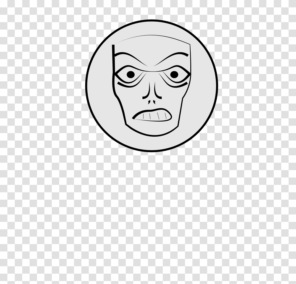Angry Face Clipart For Web, Stencil, Head, Drawing, Portrait Transparent Png