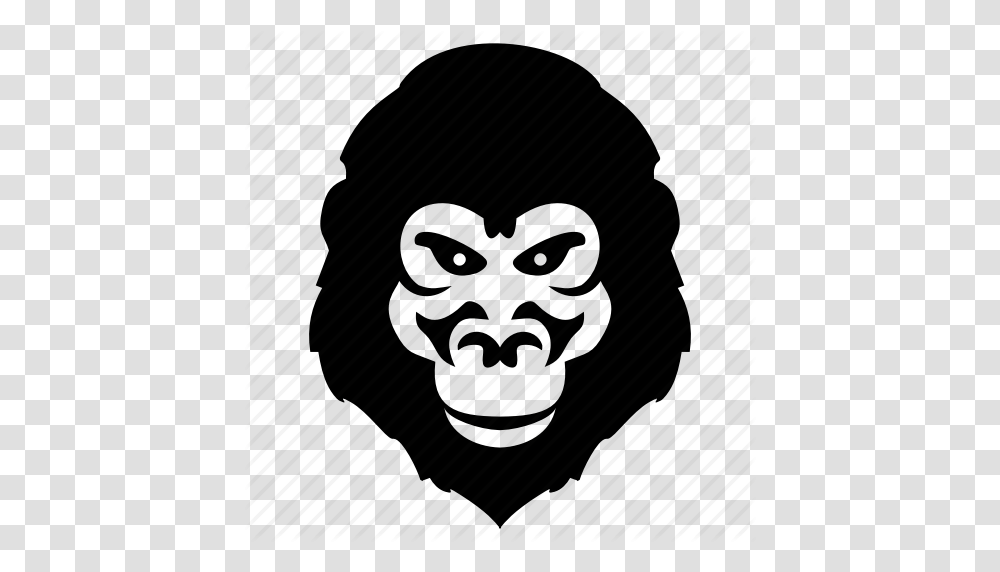 Angry Face Gorilla Head Monkey Icon, Piano, Leisure Activities, Musical Instrument, Hand Transparent Png