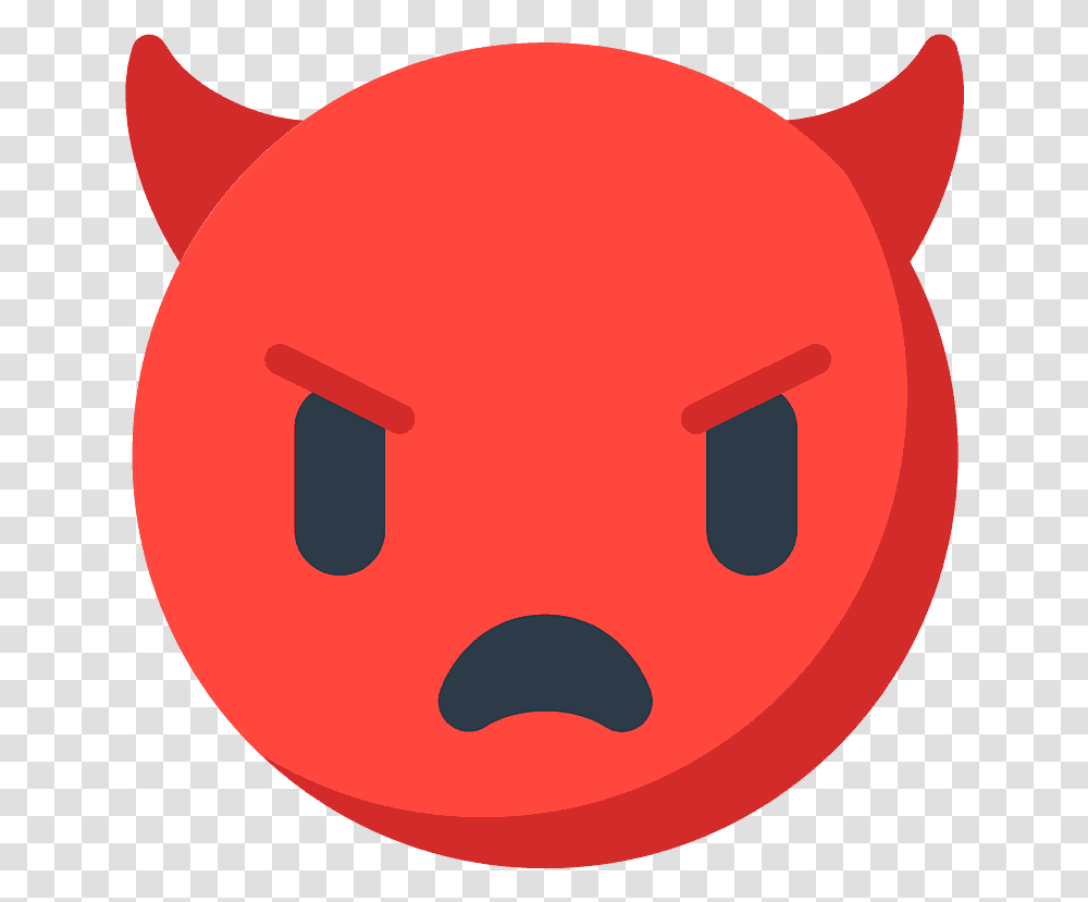 Angry Face With Horns Emoji Clipart Free Download 512 By 512 Pixels, Piggy Bank, Pac Man Transparent Png