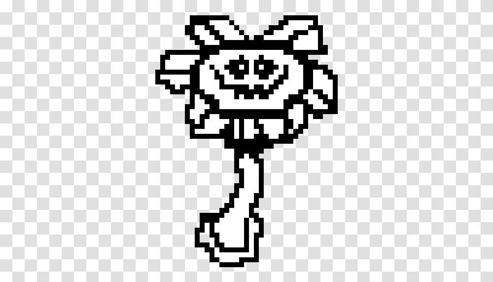 Angry Flowey Pixel Art Maker Illustration, Cross, Symbol, Text, Stencil Transparent Png