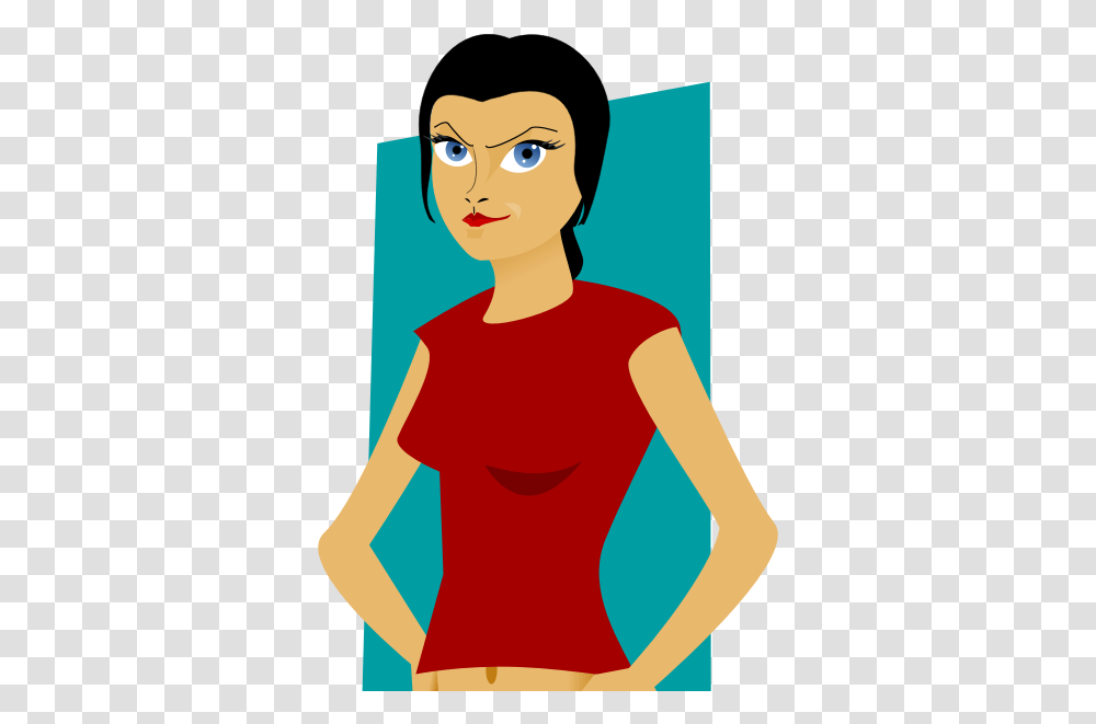 Angry Girl Clipart, Apparel, Female, Sleeve Transparent Png