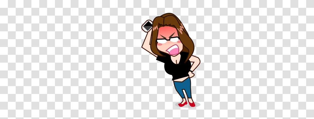 Angry Girl Emojidex, Person, Mouth, Female, Face Transparent Png