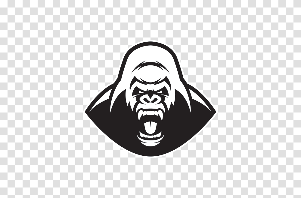 Angry Gorilla Image, Logo, Trademark, Stencil Transparent Png