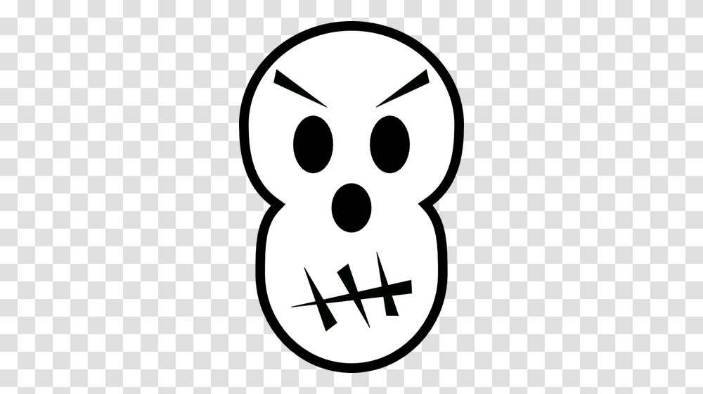 Angry Halloween Skull Vector Clip Art, Stencil, Emblem, Weapon Transparent Png